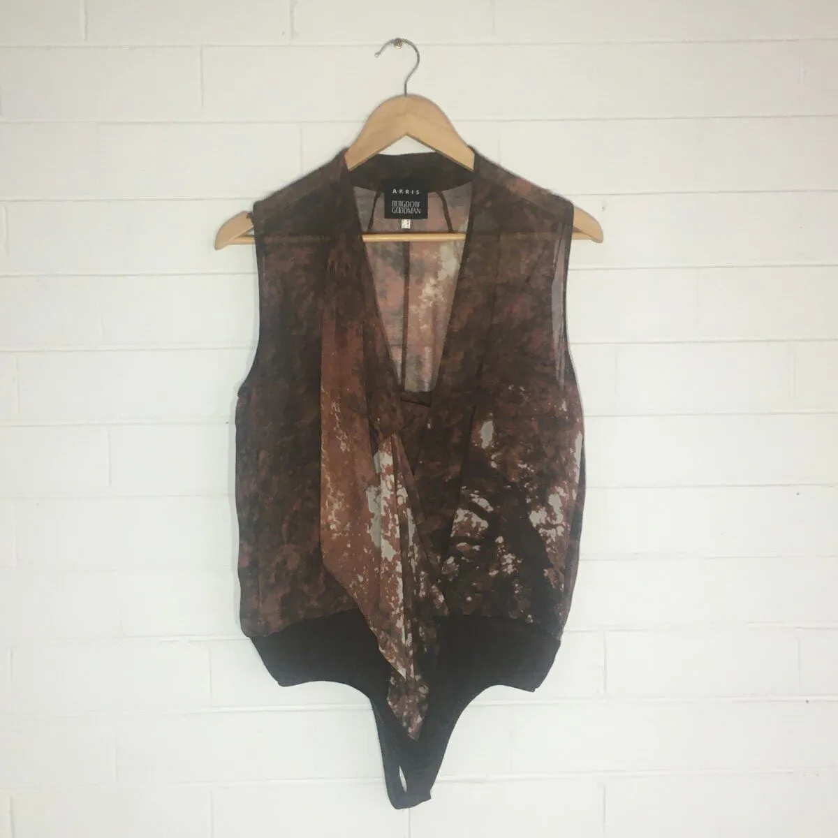 Akris | Switzerland | bodysuit | size 14 | sleeveless | 100% silk