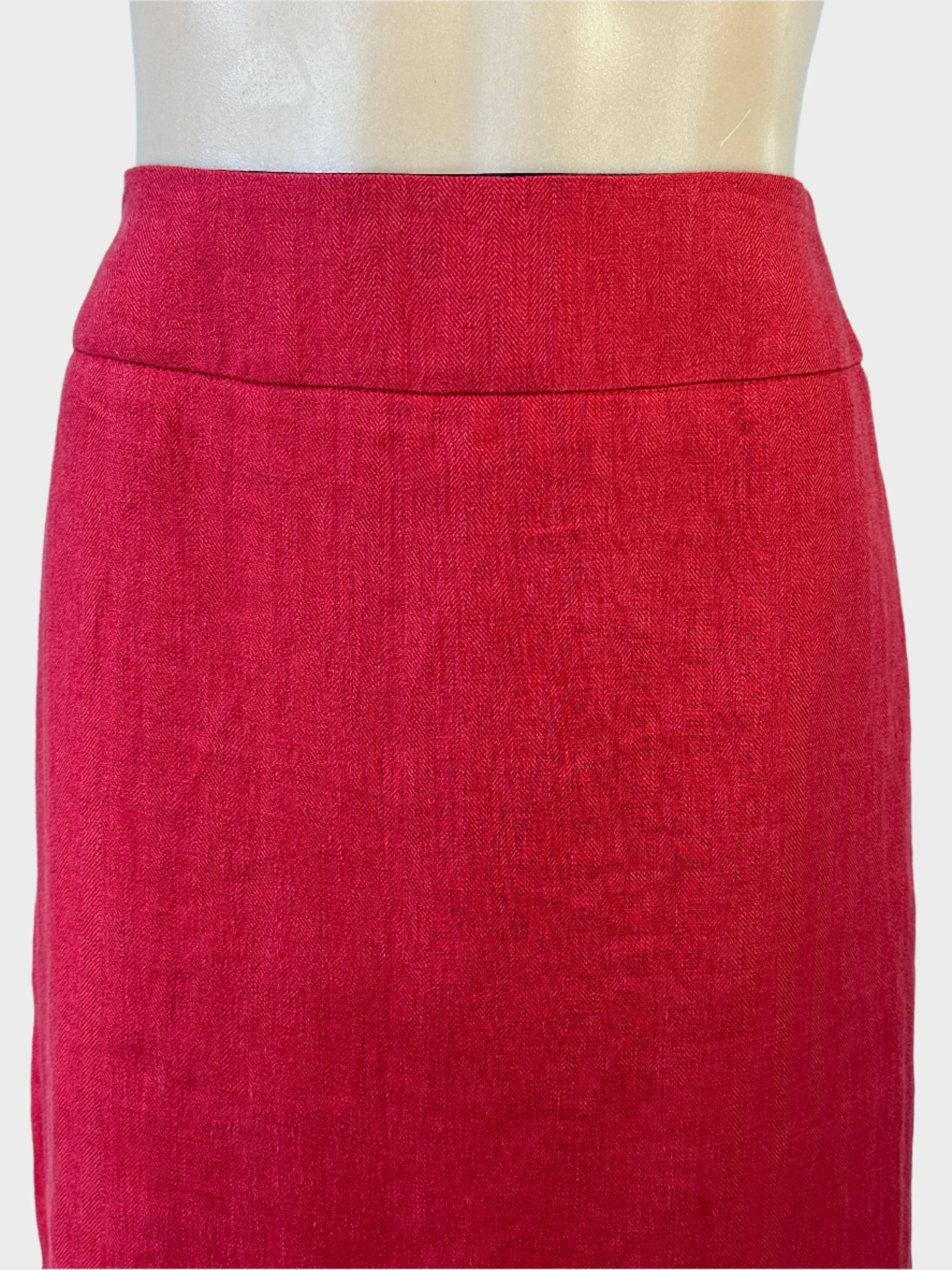 Anna Thomas | skirt | size 8 | knee length | 100% linen | made in Australia 🇦🇺