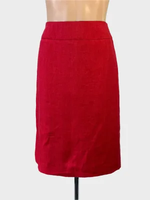 Anna Thomas | skirt | size 8 | knee length | 100% linen | made in Australia 🇦🇺