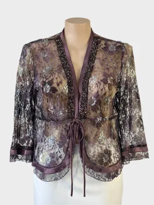 Anthea Crawford | jacket | size 18 | tie front | made in Australia 🇦🇺