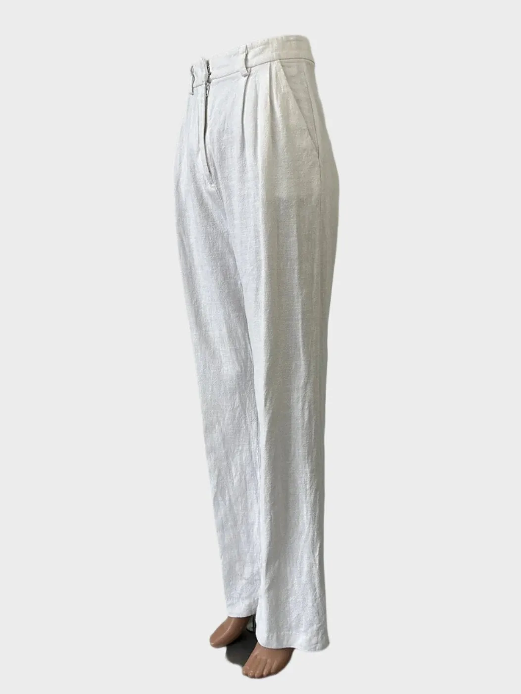 Bec   Bridge | pants | size 6 | straight leg | ramie cotton blend  | made in Australia 🇦🇺