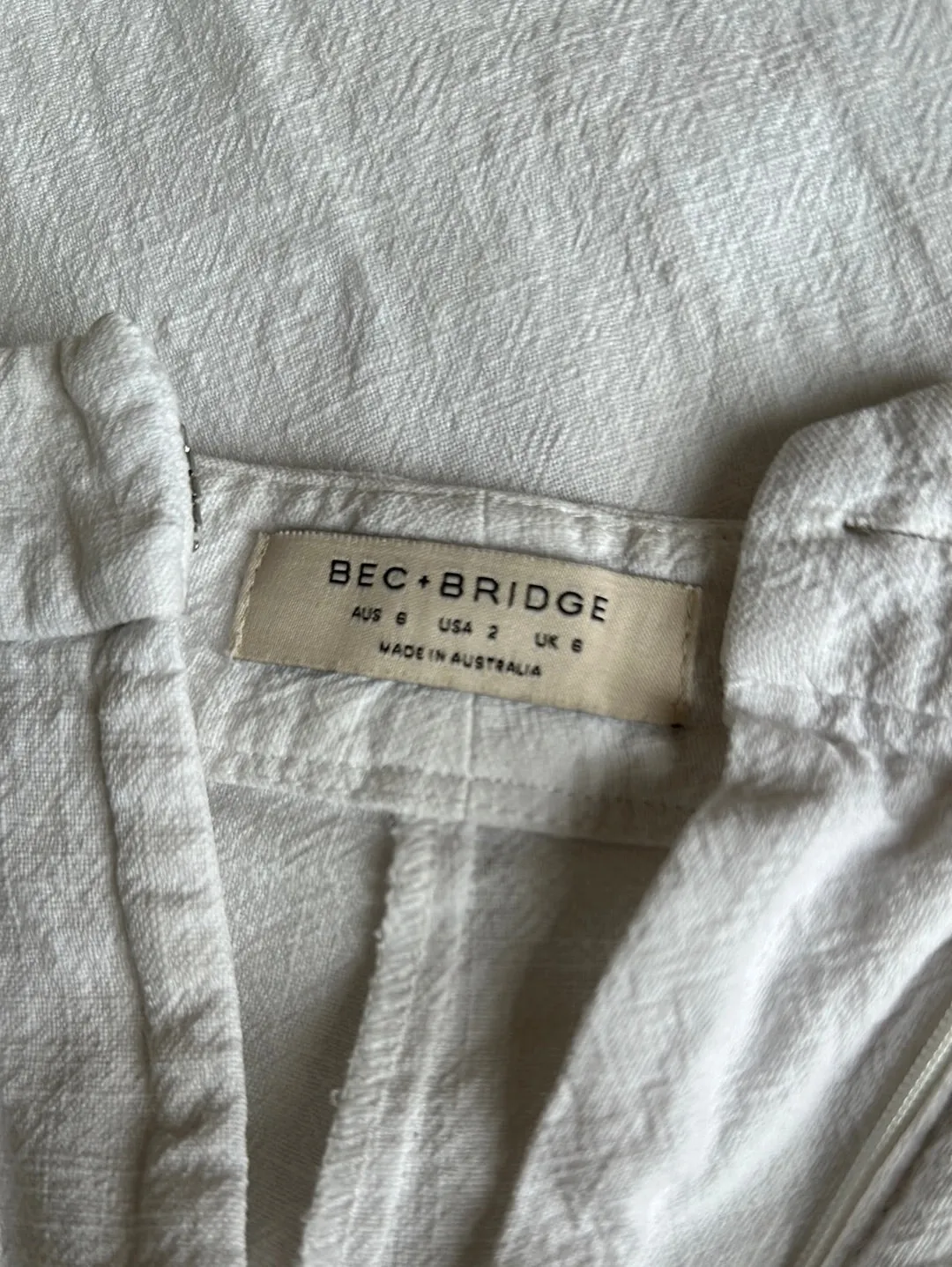 Bec   Bridge | pants | size 6 | straight leg | ramie cotton blend  | made in Australia 🇦🇺