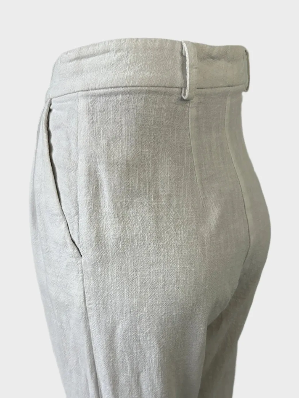 Bec   Bridge | pants | size 6 | straight leg | ramie cotton blend  | made in Australia 🇦🇺