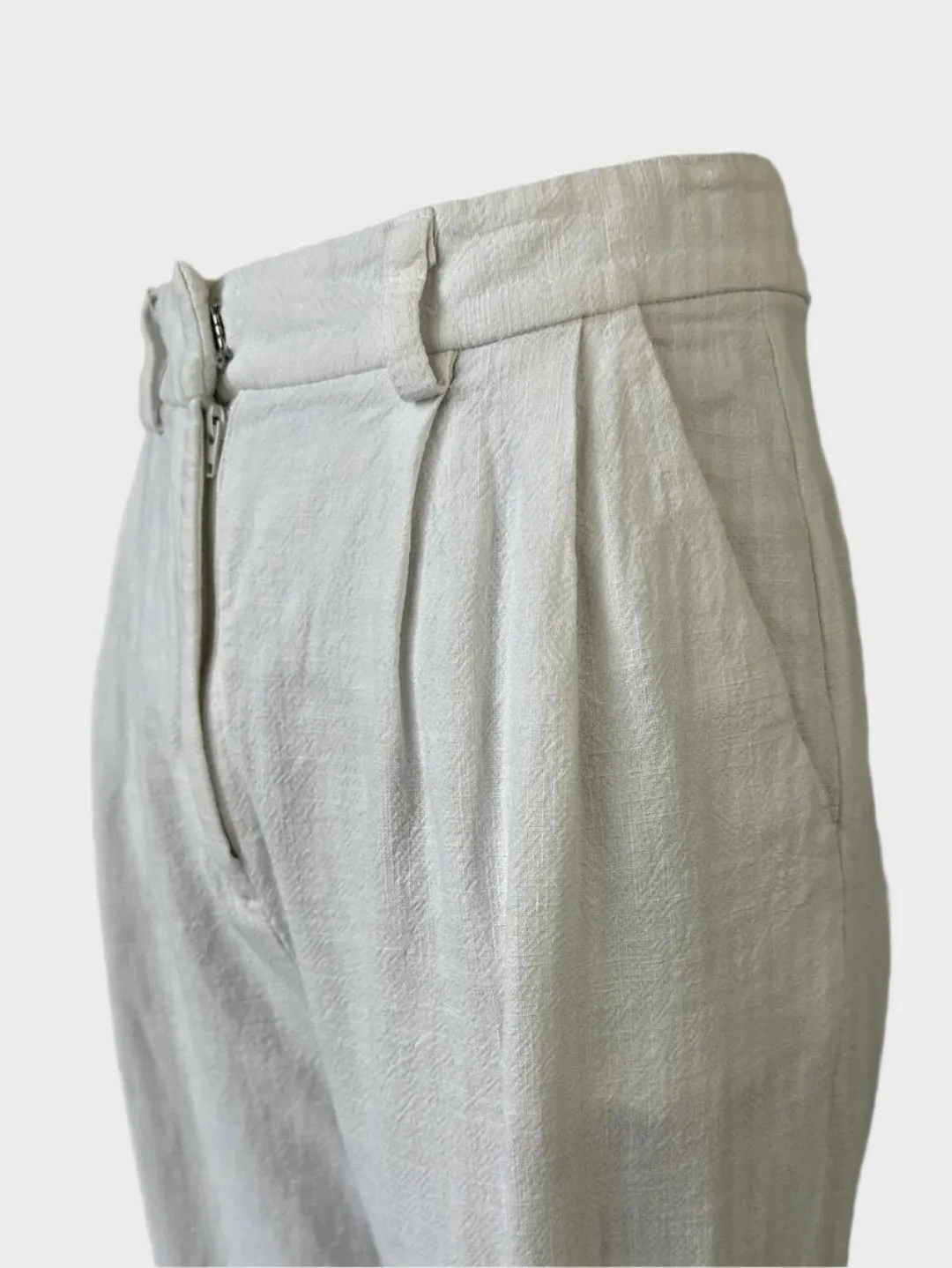 Bec   Bridge | pants | size 6 | straight leg | ramie cotton blend  | made in Australia 🇦🇺