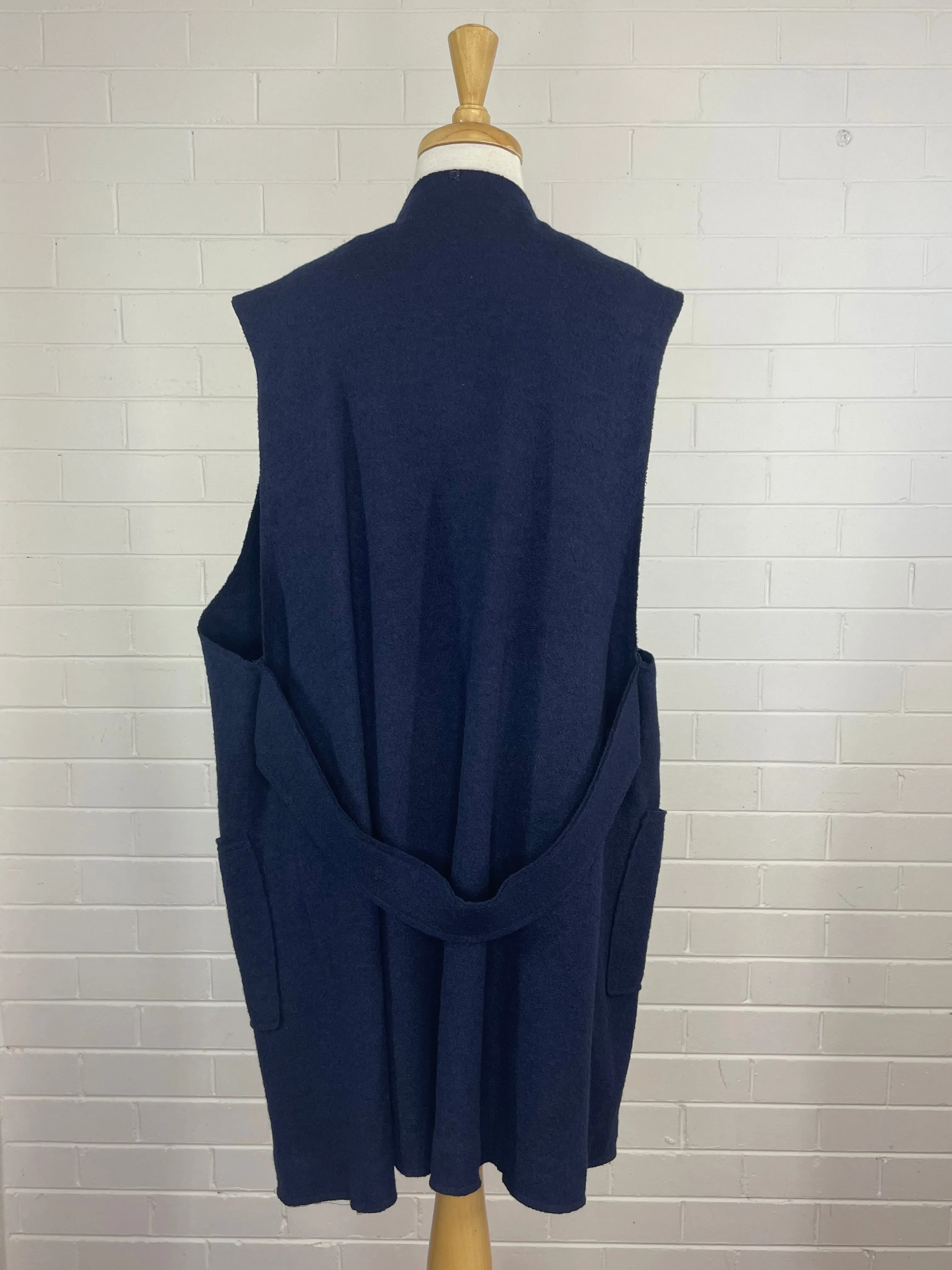 Blue Illusion | vest | size 18 | wool cotton blend