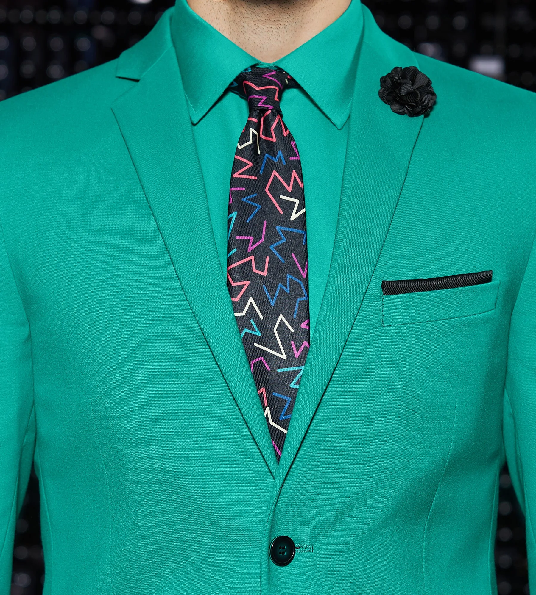 Bright Green Suit Prom Look