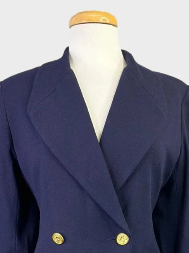 Carla Zampatti | jacket | size 8 | double breasted | 100% wool | made in Australia 🇦🇺