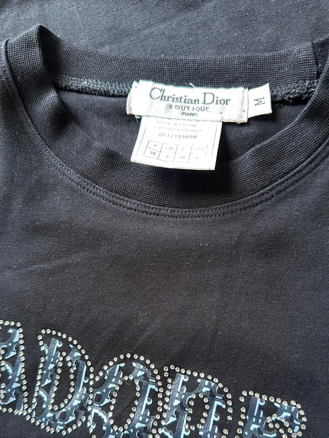 Christian Dior | Paris | top | size 8 | cap sleeve | 100% cotton