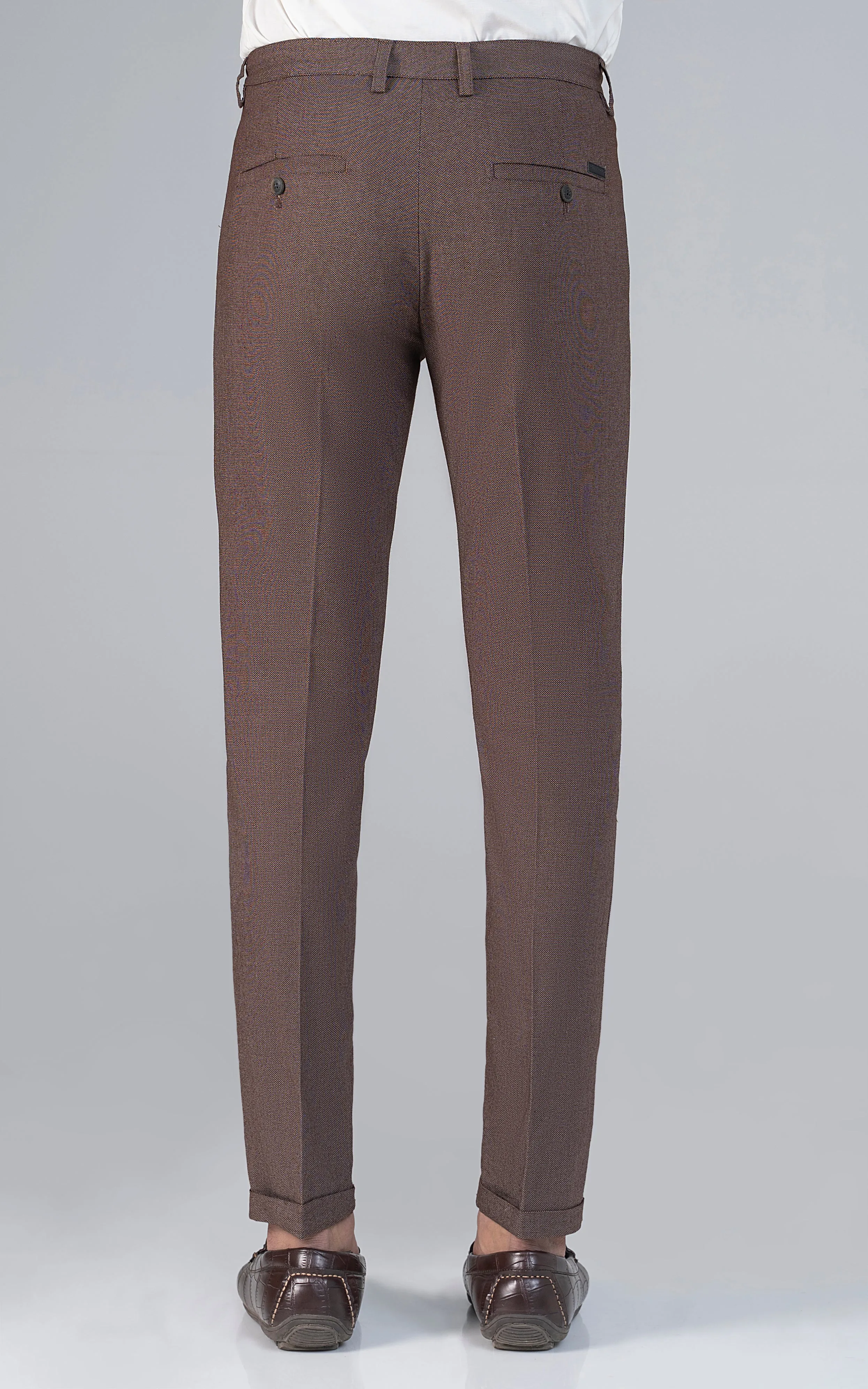 CROSS POCKET TEXTURED PANT BROWN