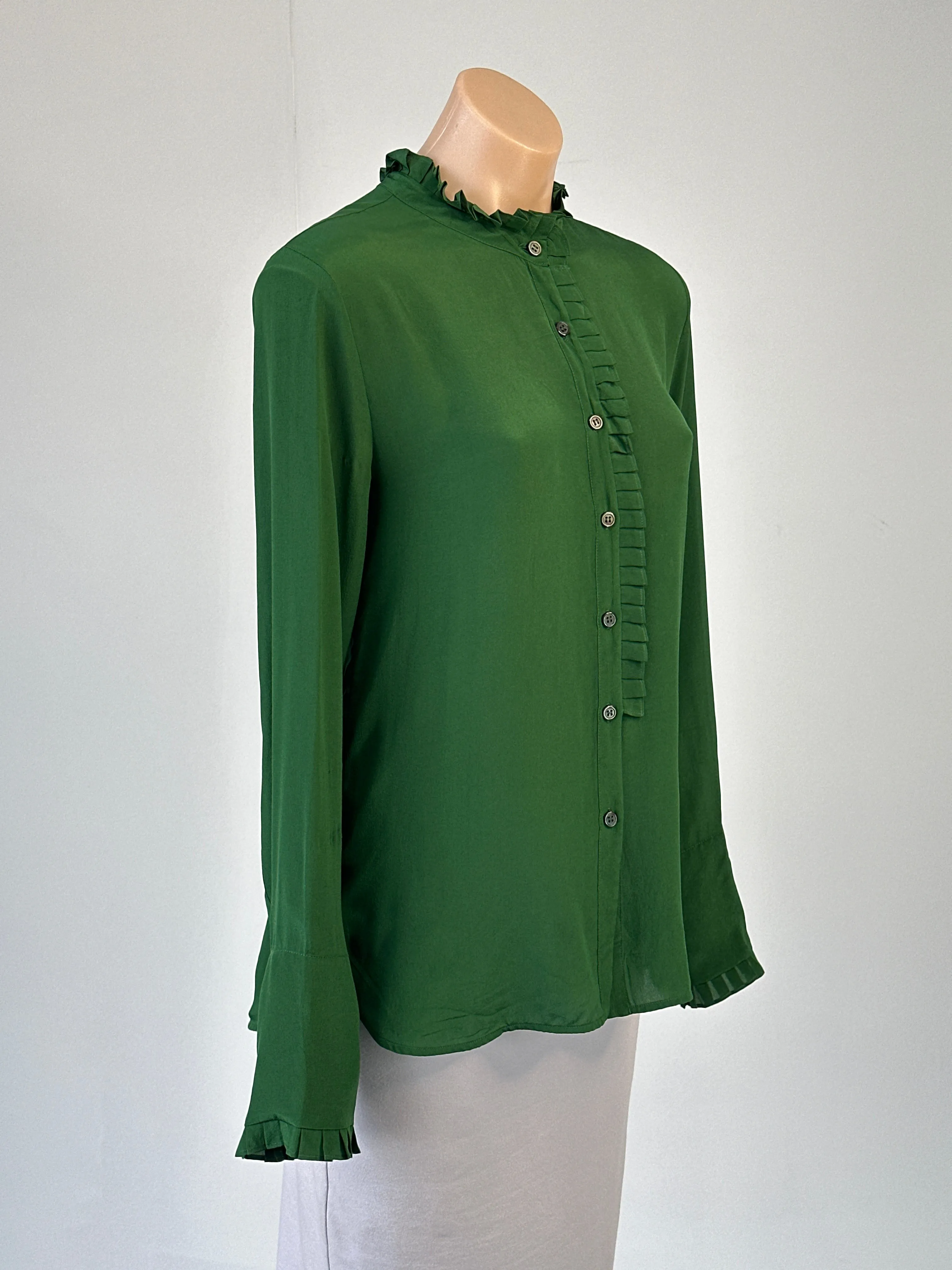 Lee Matthews | shirt | size 10 | long sleeve | 100% silk