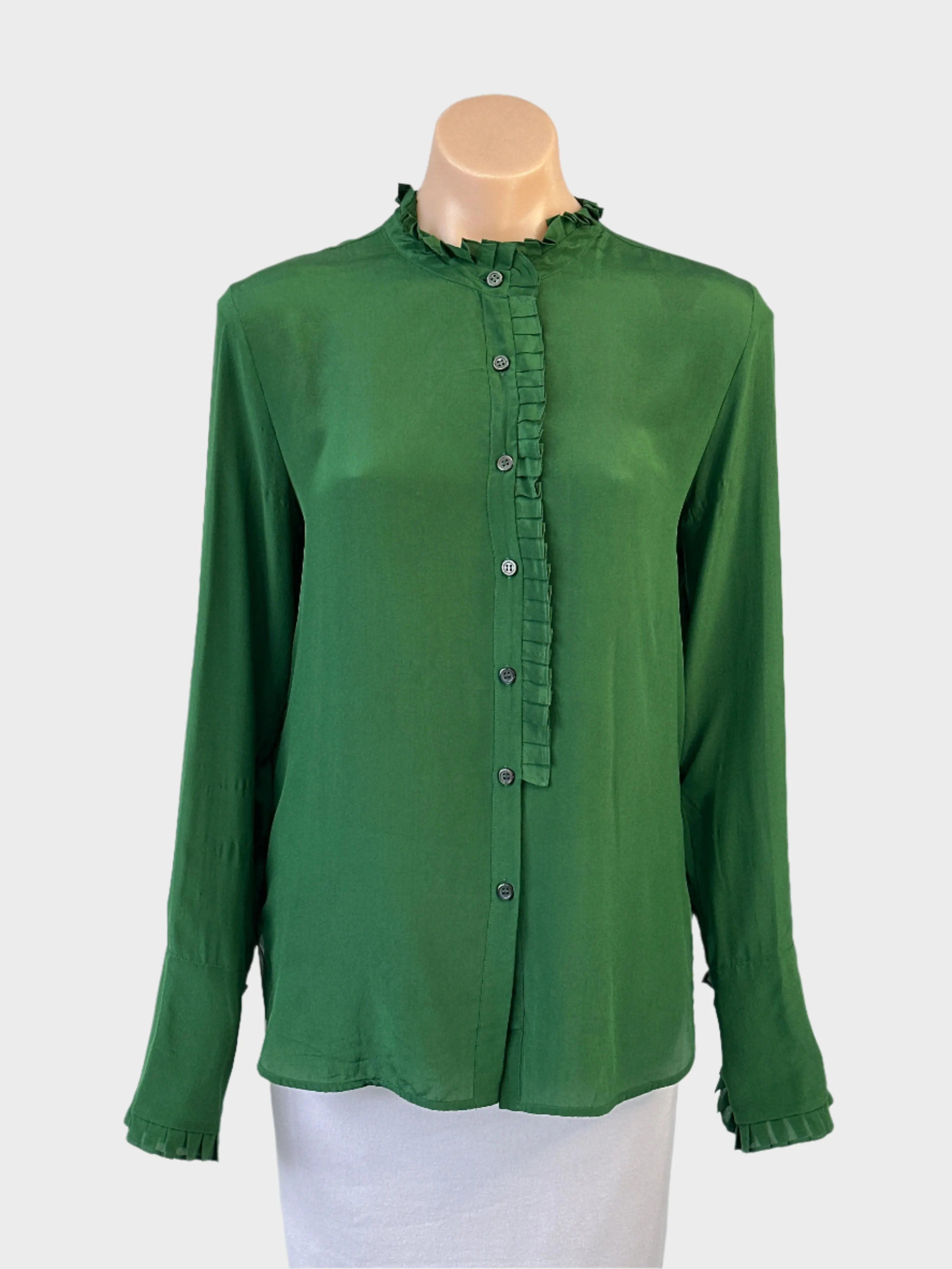 Lee Matthews | shirt | size 10 | long sleeve | 100% silk