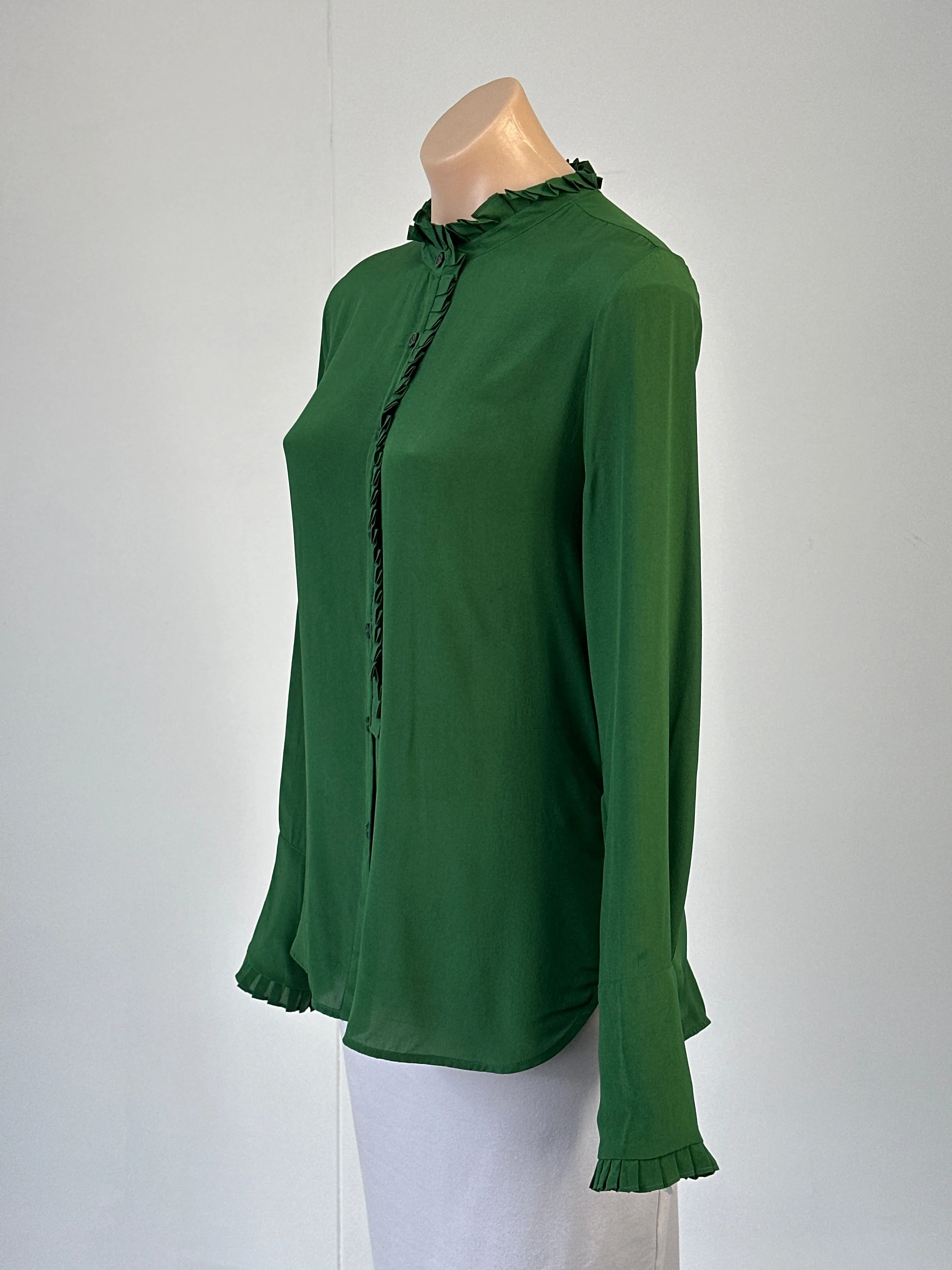 Lee Matthews | shirt | size 10 | long sleeve | 100% silk