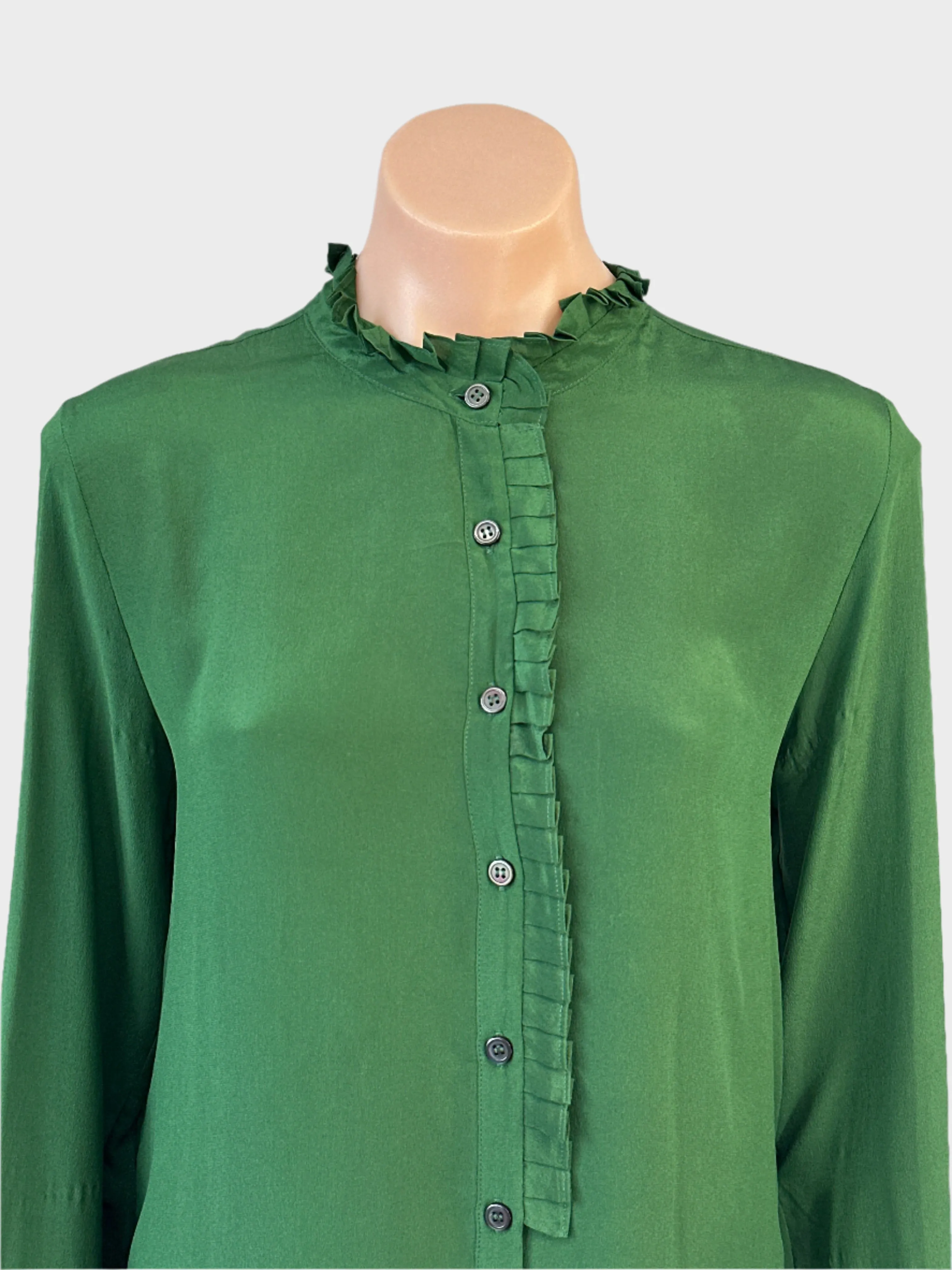 Lee Matthews | shirt | size 10 | long sleeve | 100% silk