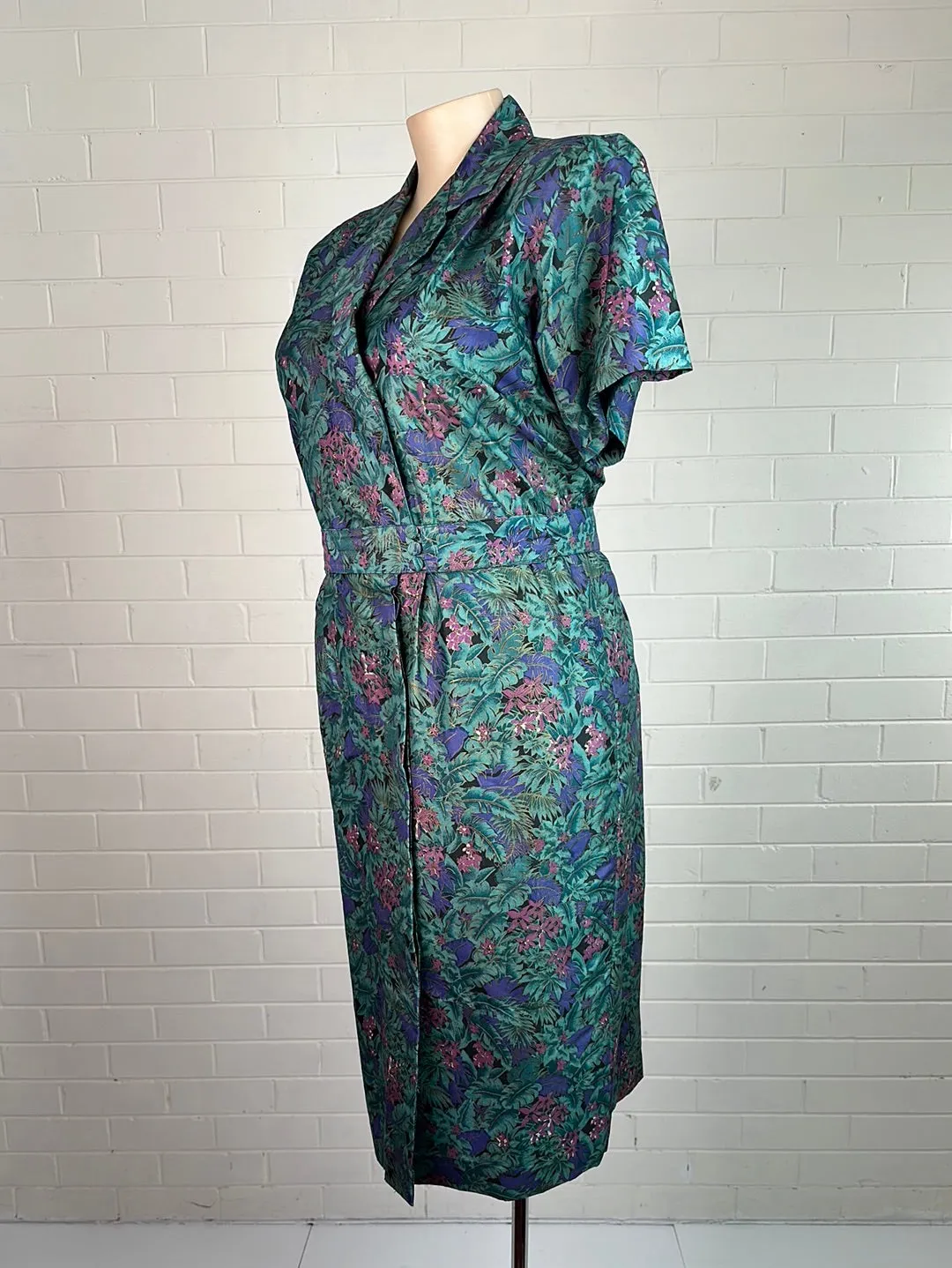 No label | vintage 80's | dress | size 18 | midi length