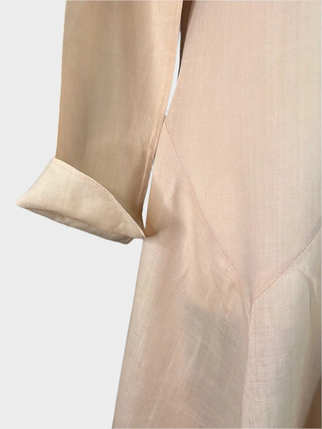 Pearl | coat | size 10 | open front | 100% linen | made in New Zealand