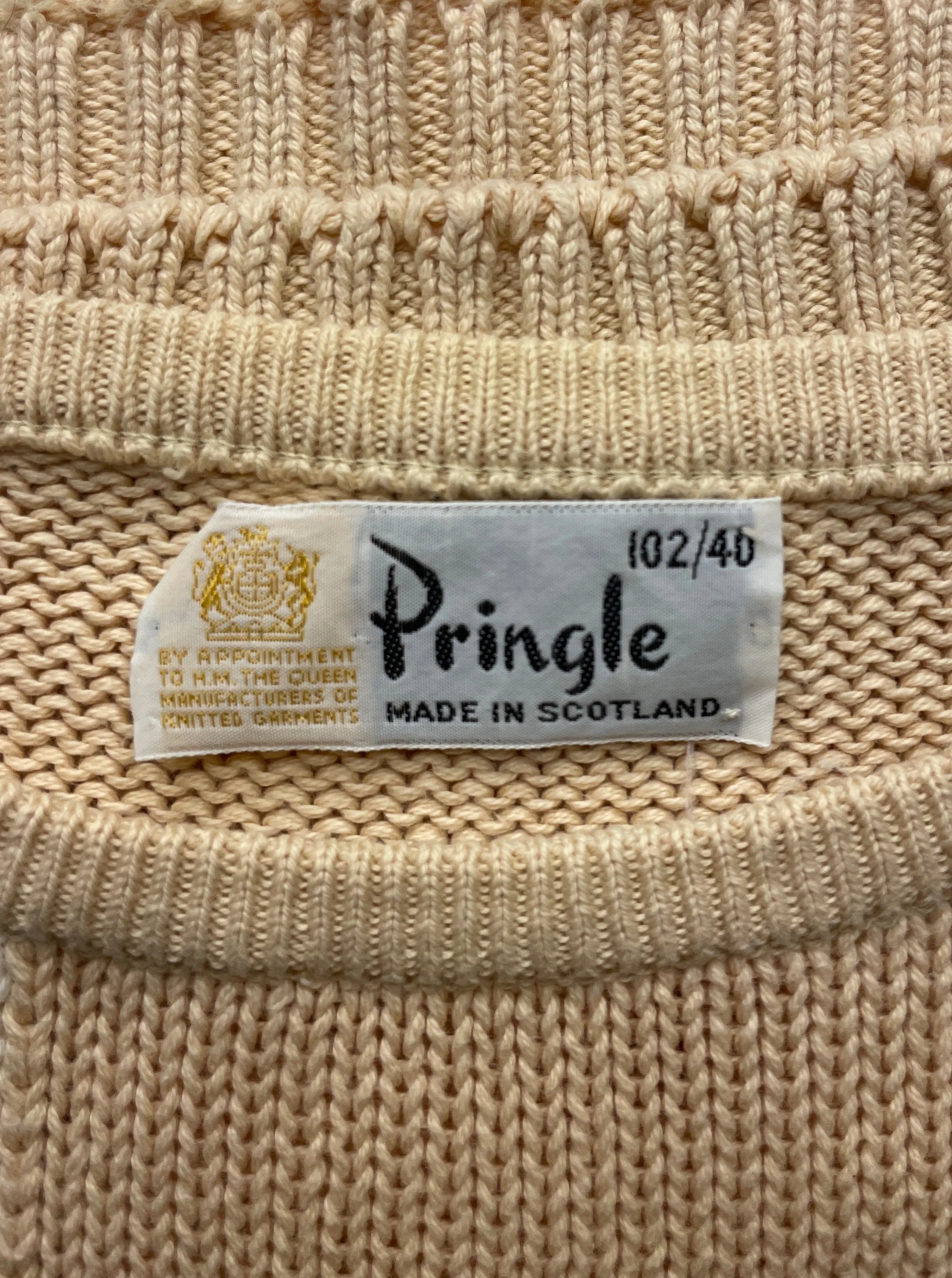 Pringle | Scotland | vintage 80's | sweater | size 12 | crew neck | 100% cotton | made in Scotland