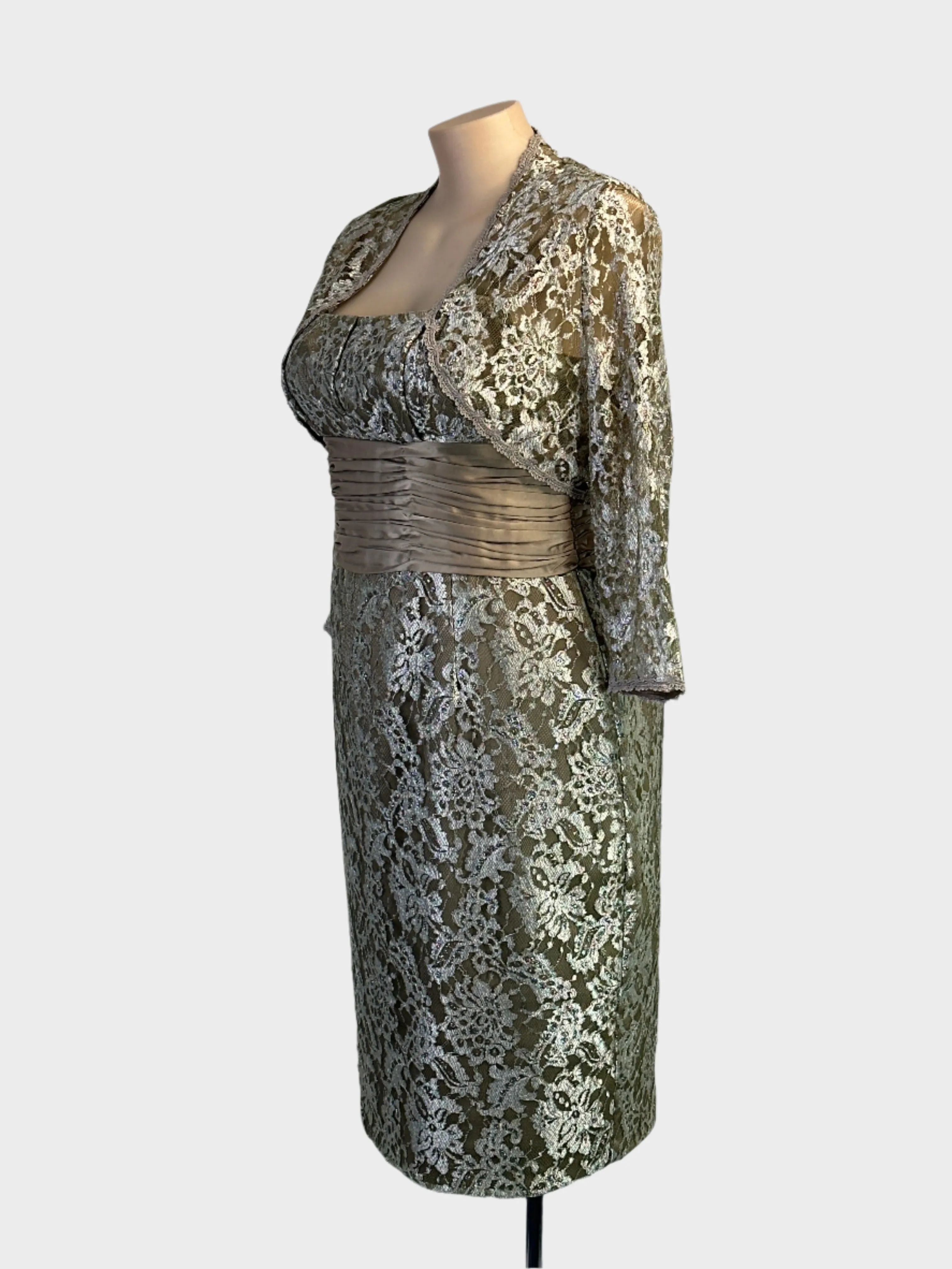 Queenspark | dress & jacket set | size 16 | knee length
