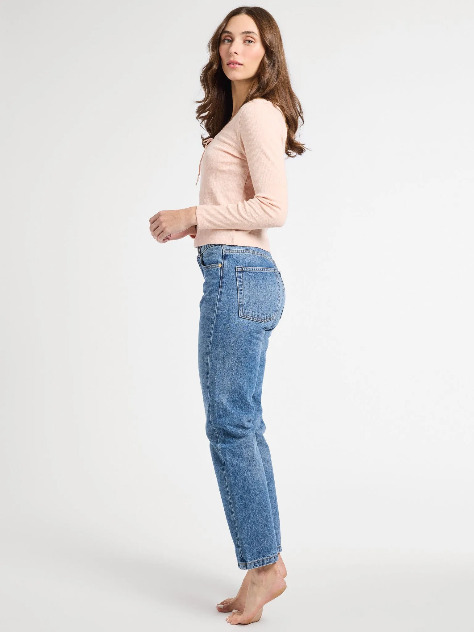 Sally Pointelle Tee in Spanish Villa