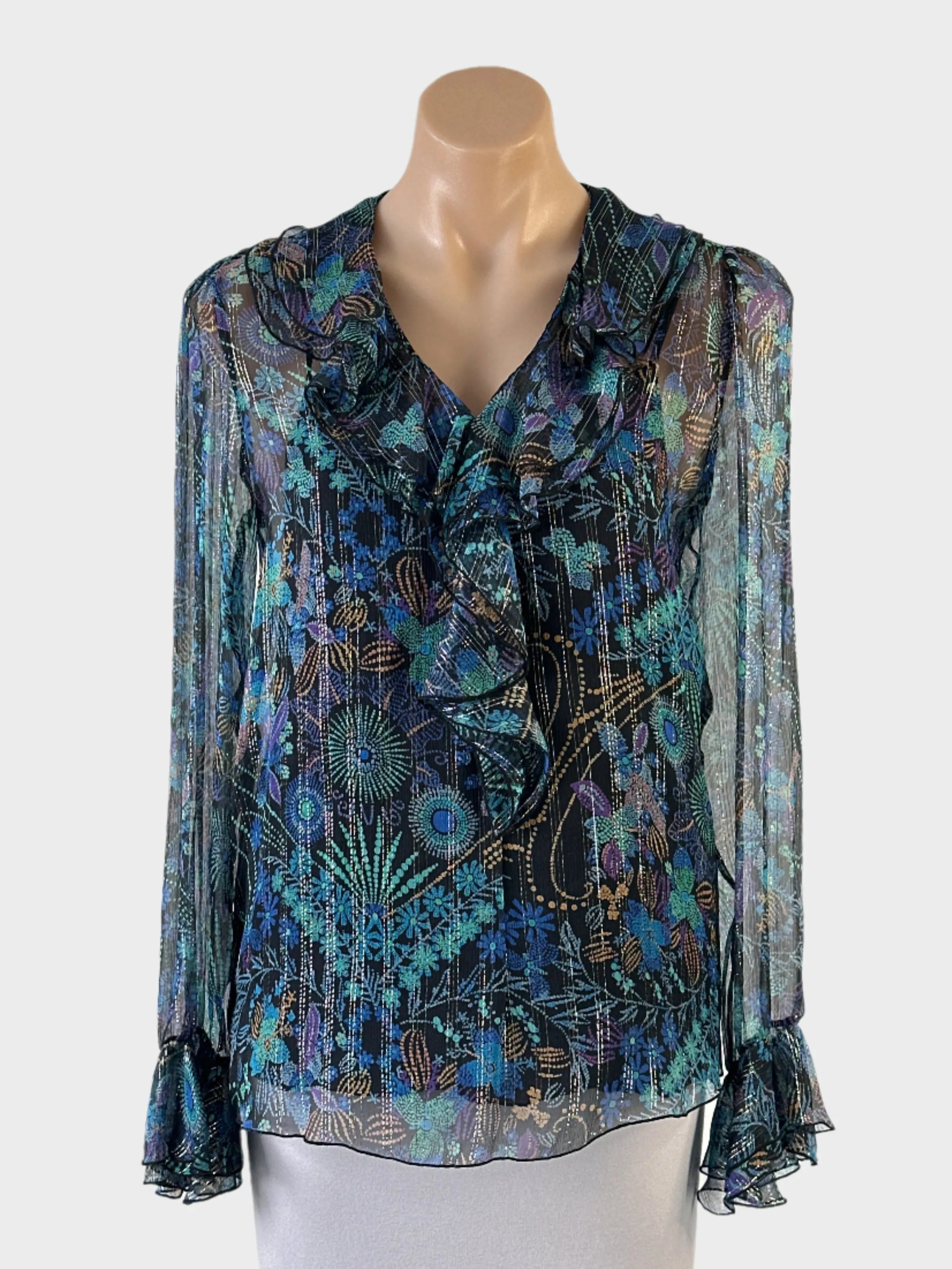 See by Chloé | Paris | top | size 10 | long sleeve | 100% silk