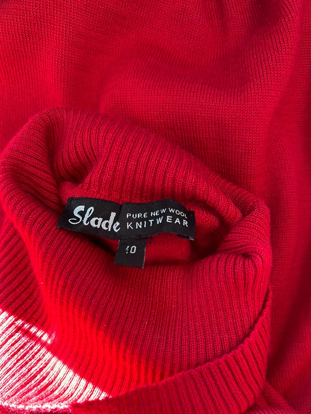 Slade | vintage 90's | sweater | size 10 | turtleneck | 100% wool