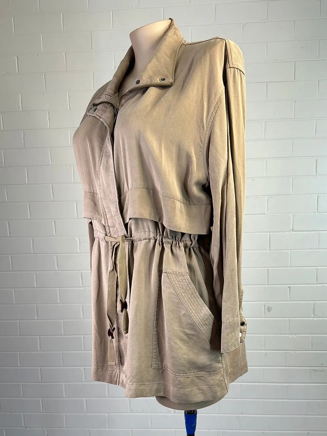 Sportscraft | coat | size 16 | zip front | 100% lyocell