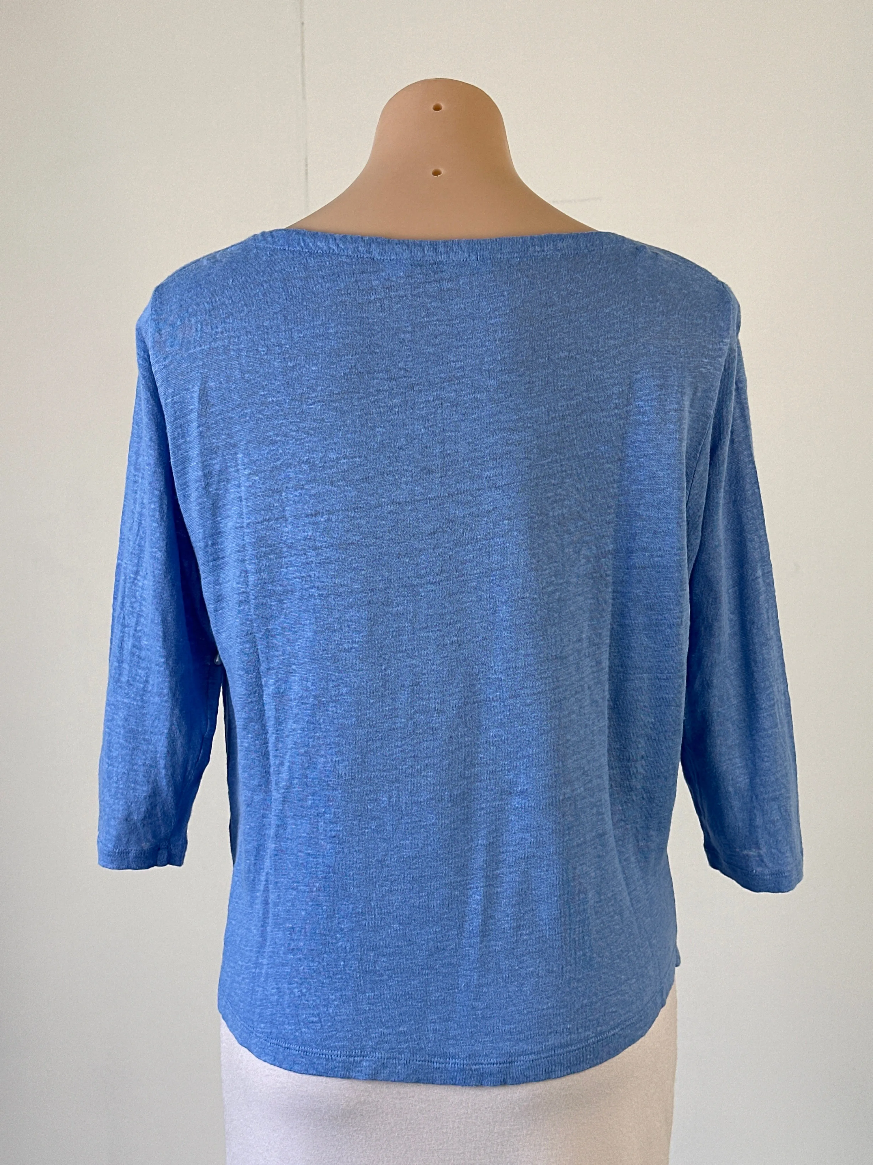 Sportscraft | top | size 10 | three quarter sleeve | 100% linen