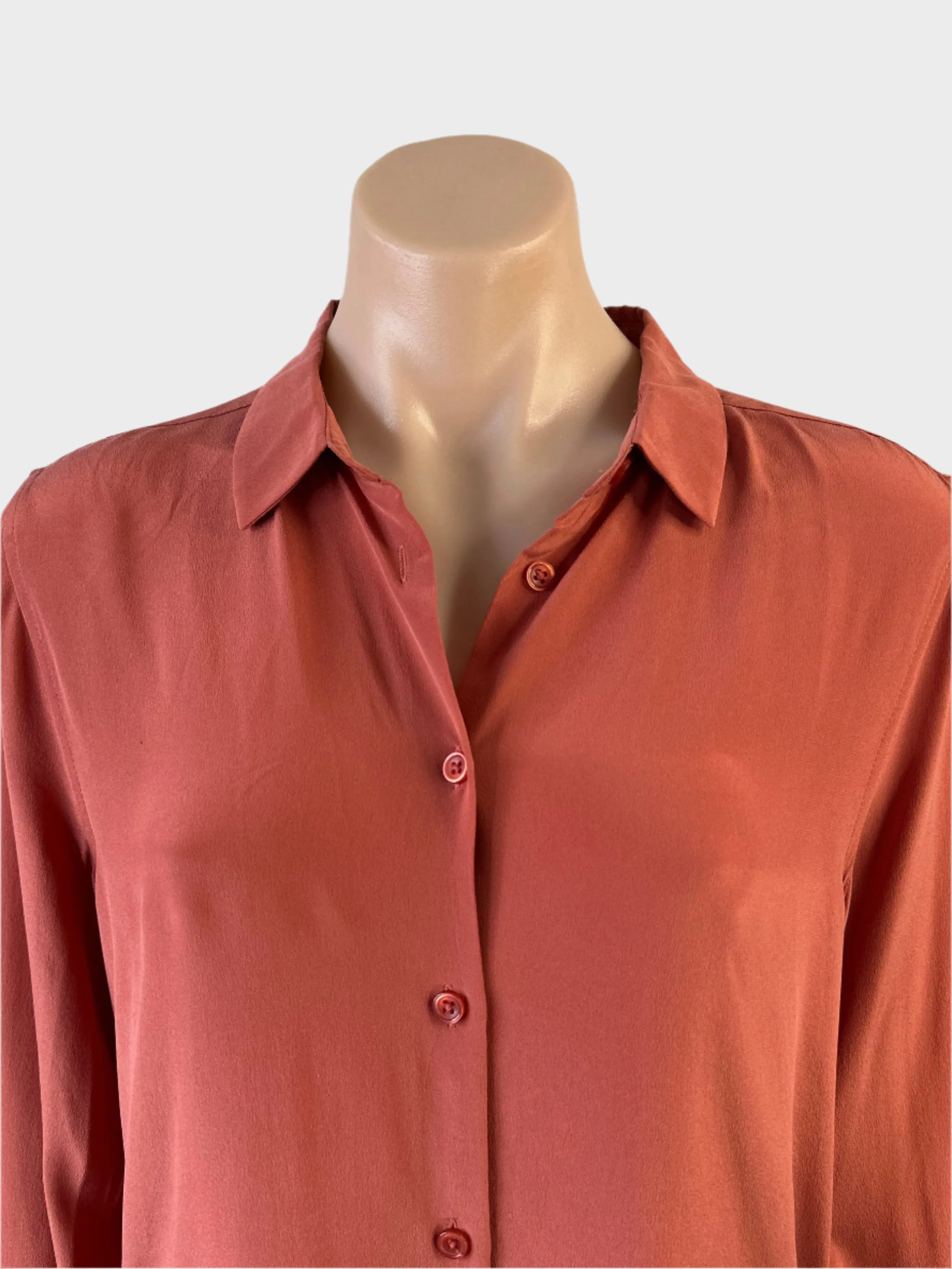 the fable | shirt | size 12 | long sleeve | 100% silk