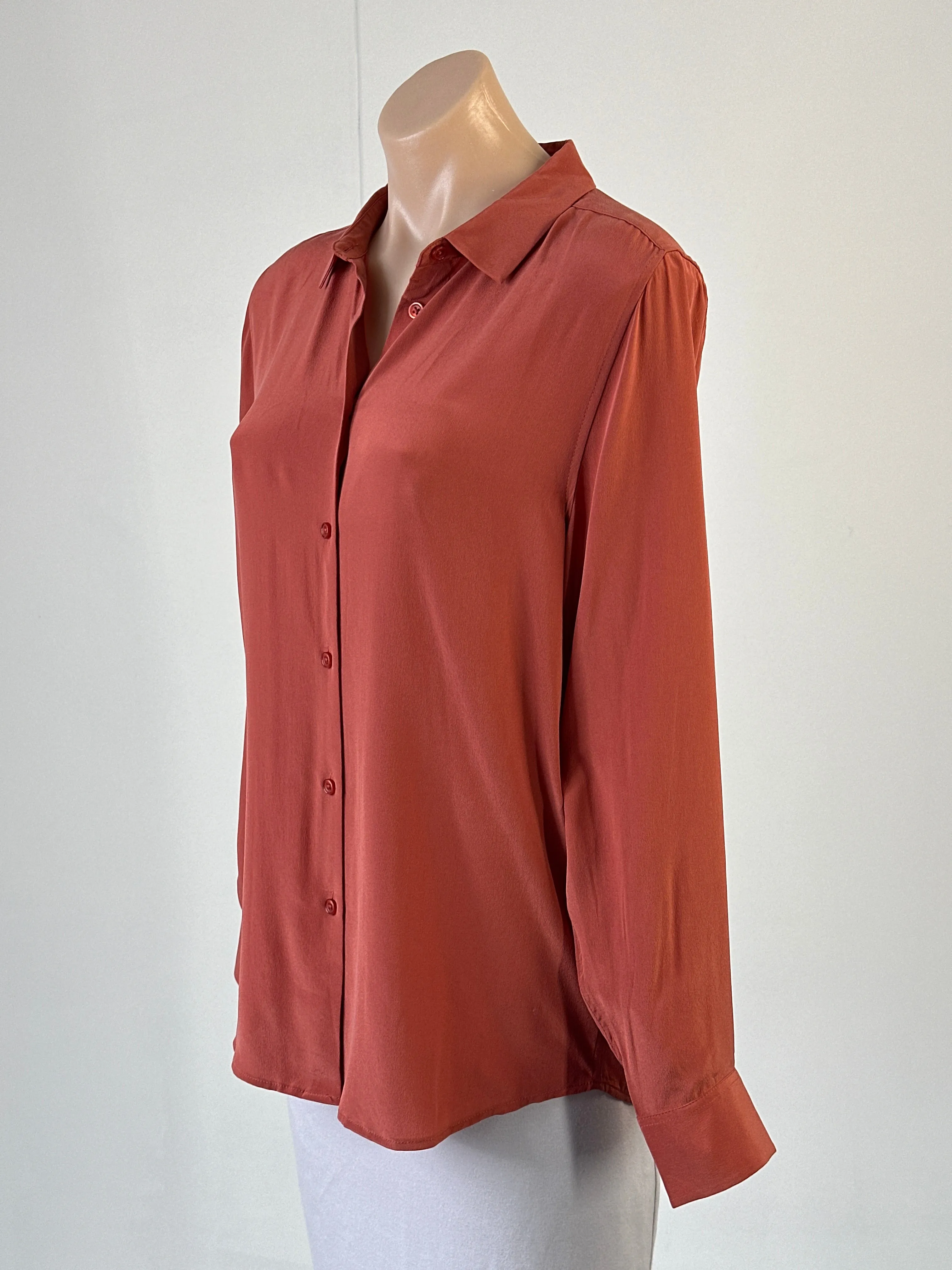 the fable | shirt | size 12 | long sleeve | 100% silk
