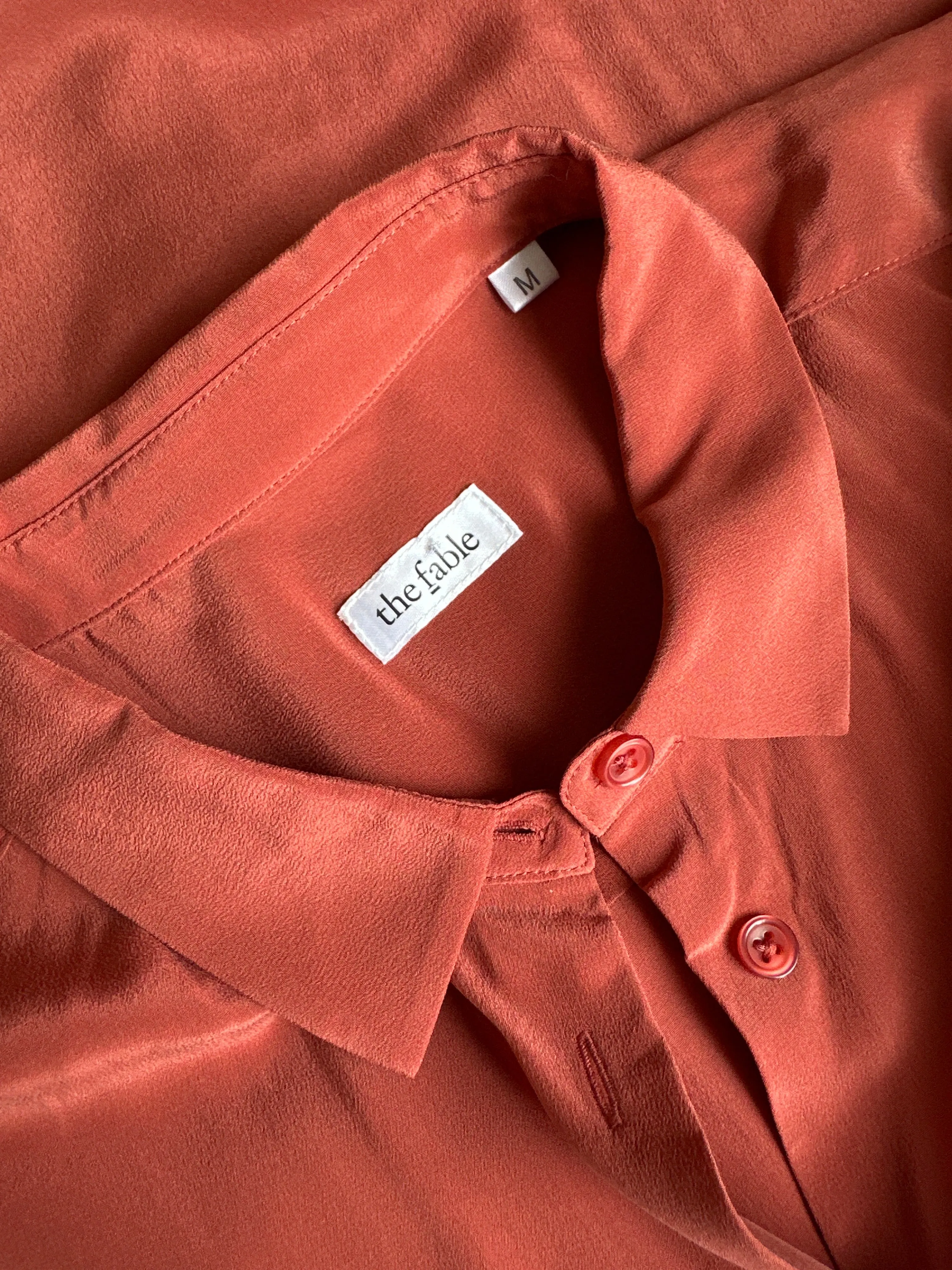 the fable | shirt | size 12 | long sleeve | 100% silk