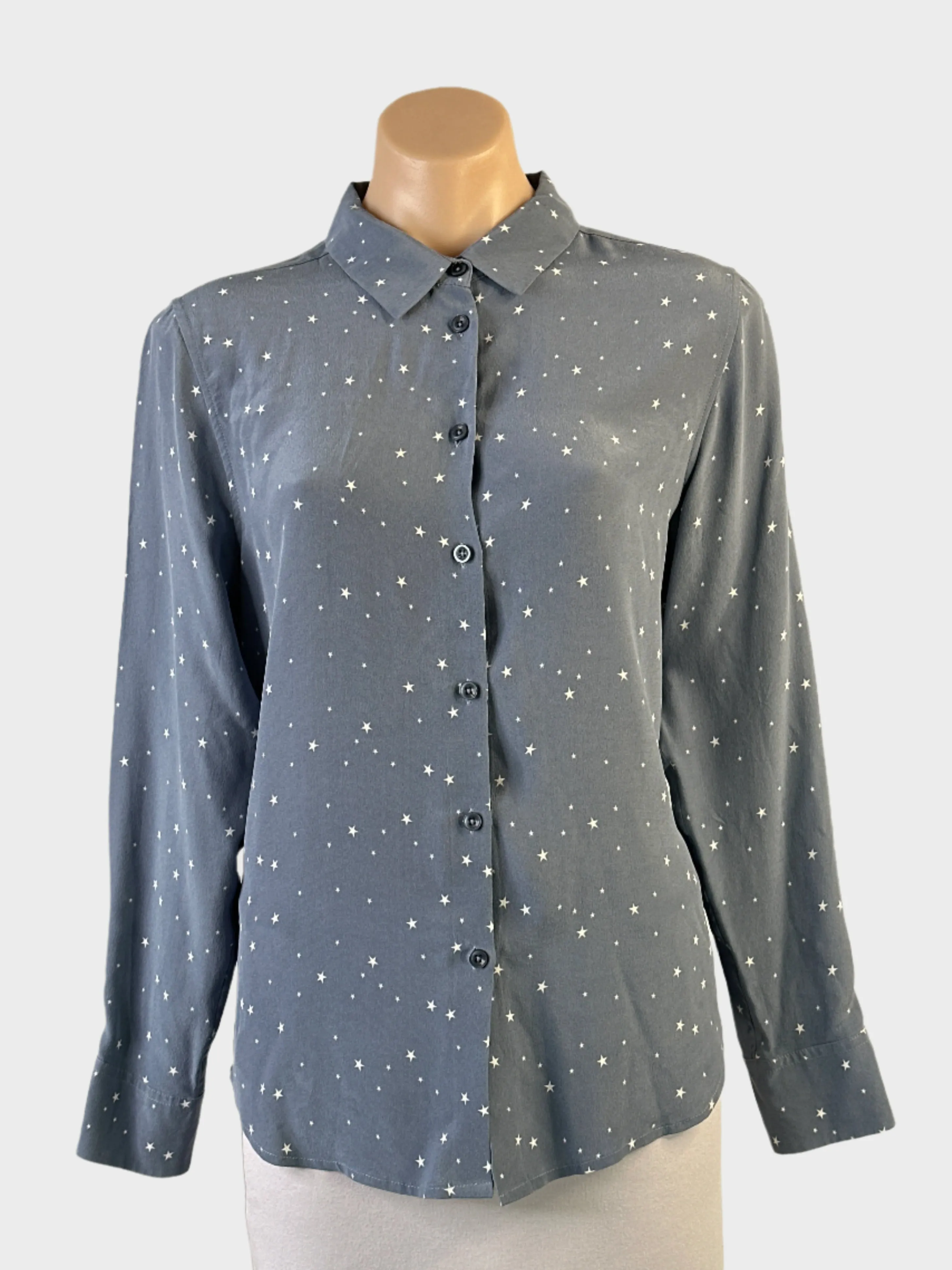 the fable | shirt | size 12 | long sleeve | 100% silk
