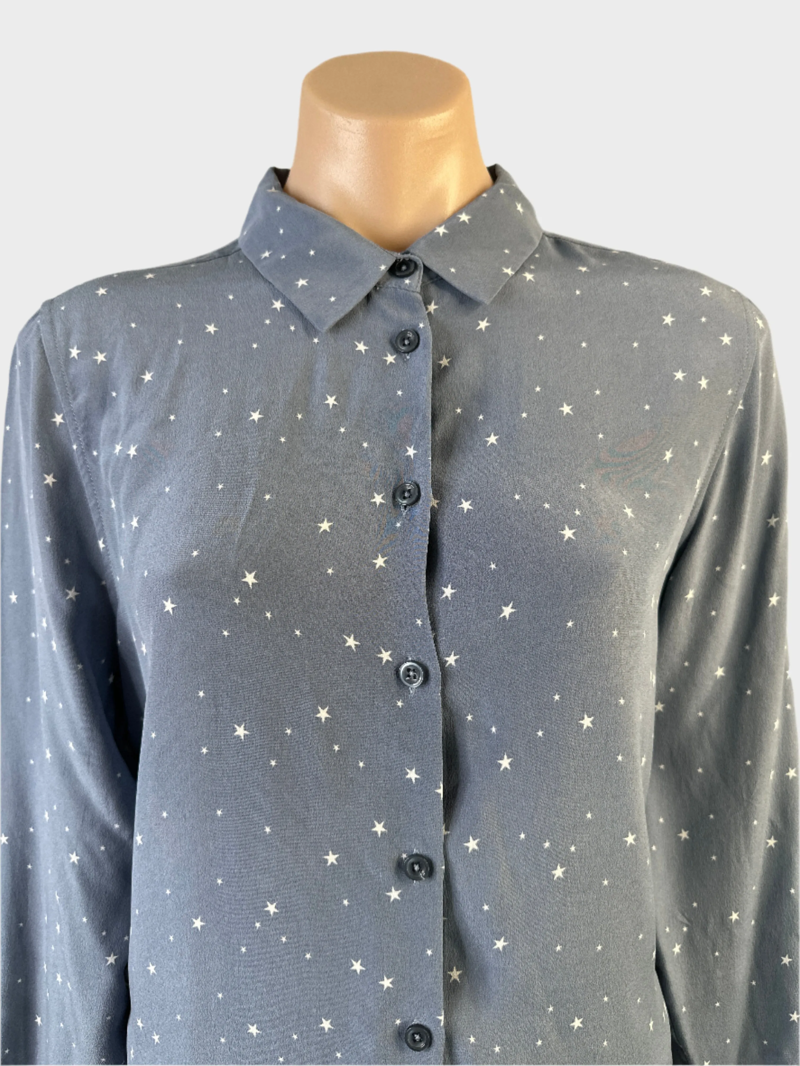 the fable | shirt | size 12 | long sleeve | 100% silk