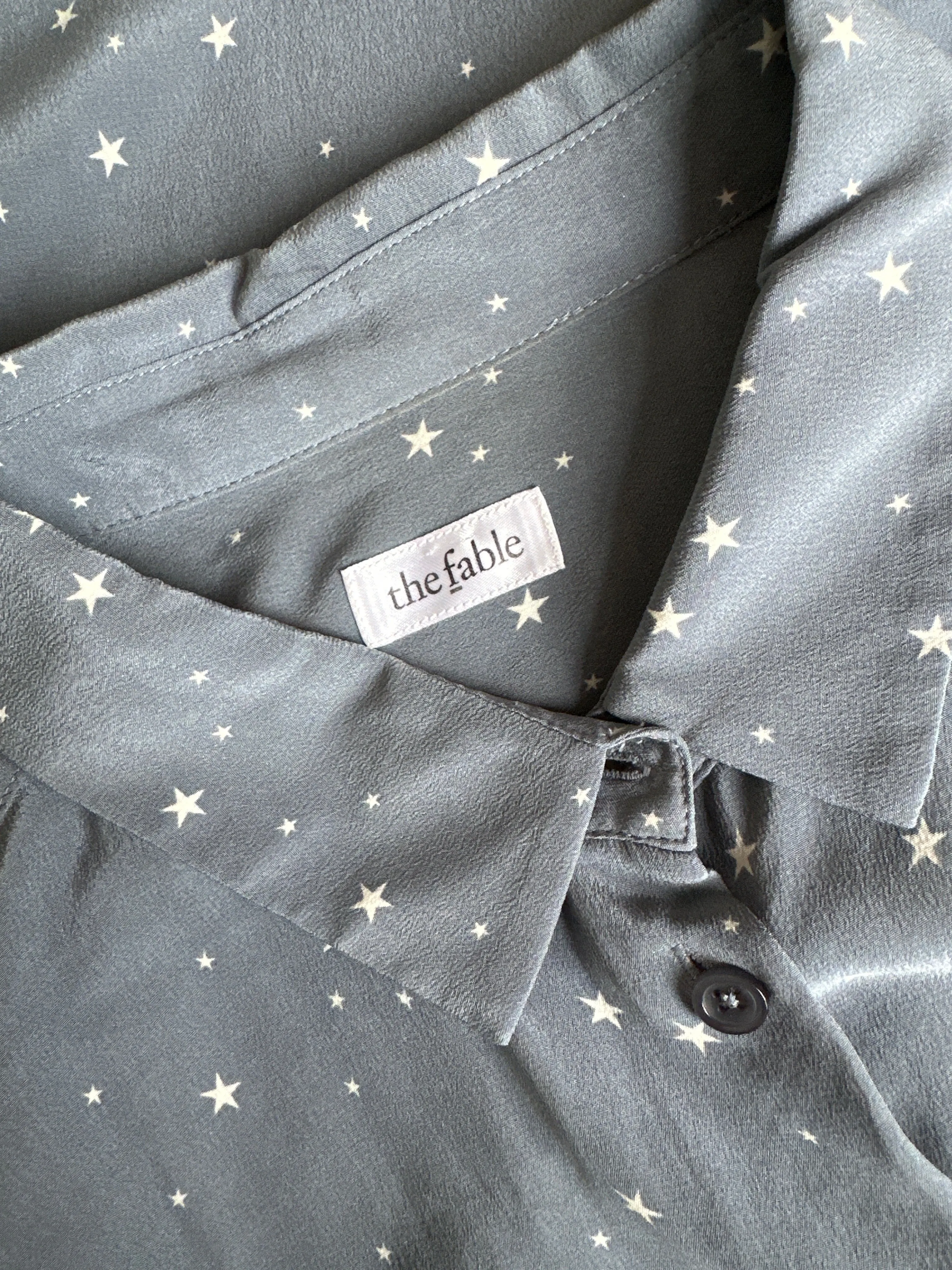 the fable | shirt | size 12 | long sleeve | 100% silk