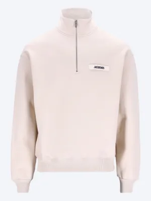 The Gros Grain zipped-rollneck sweatshirt