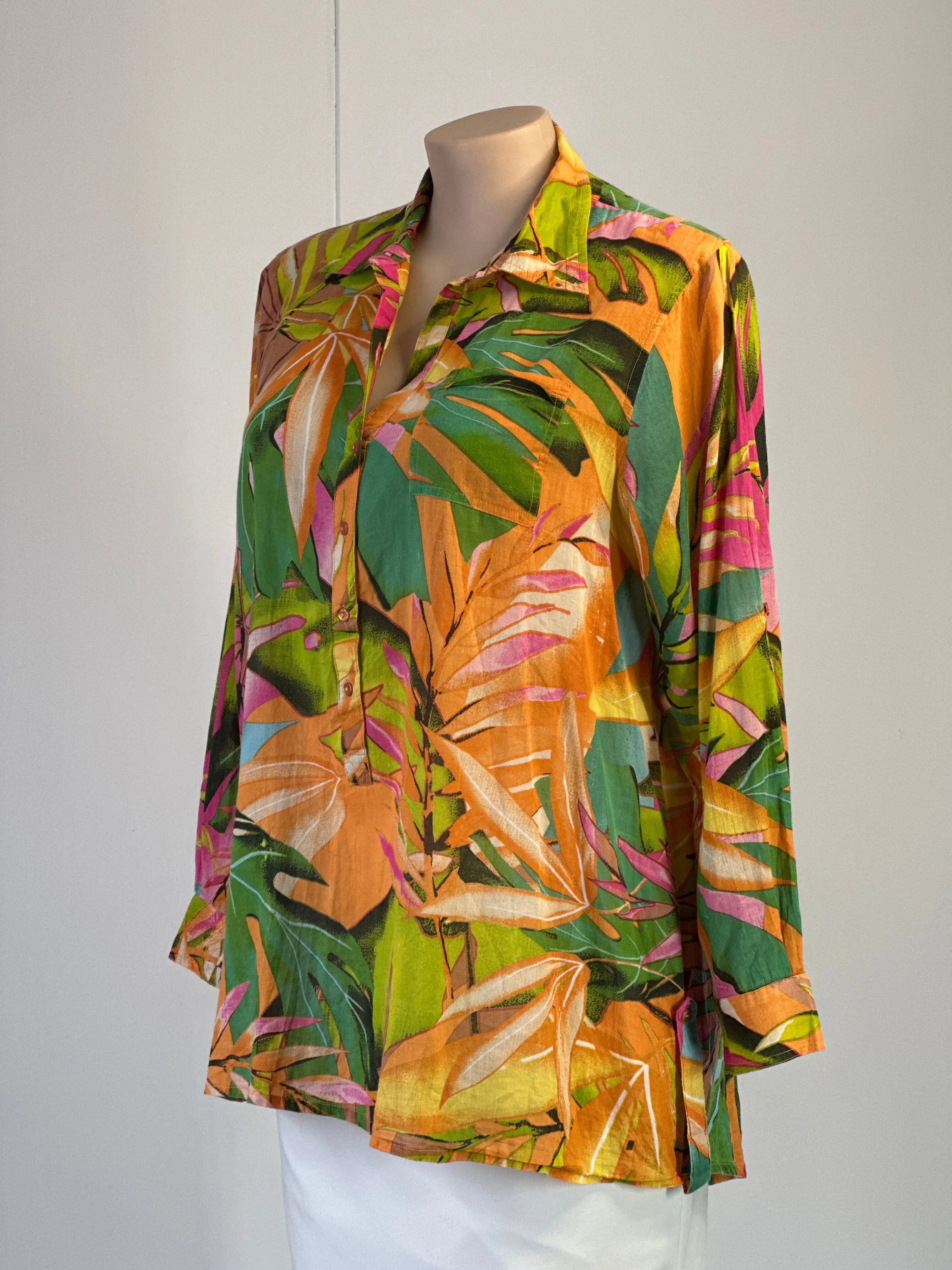 True Destinations | shirt | size 18 | long sleeve | 100% cotton