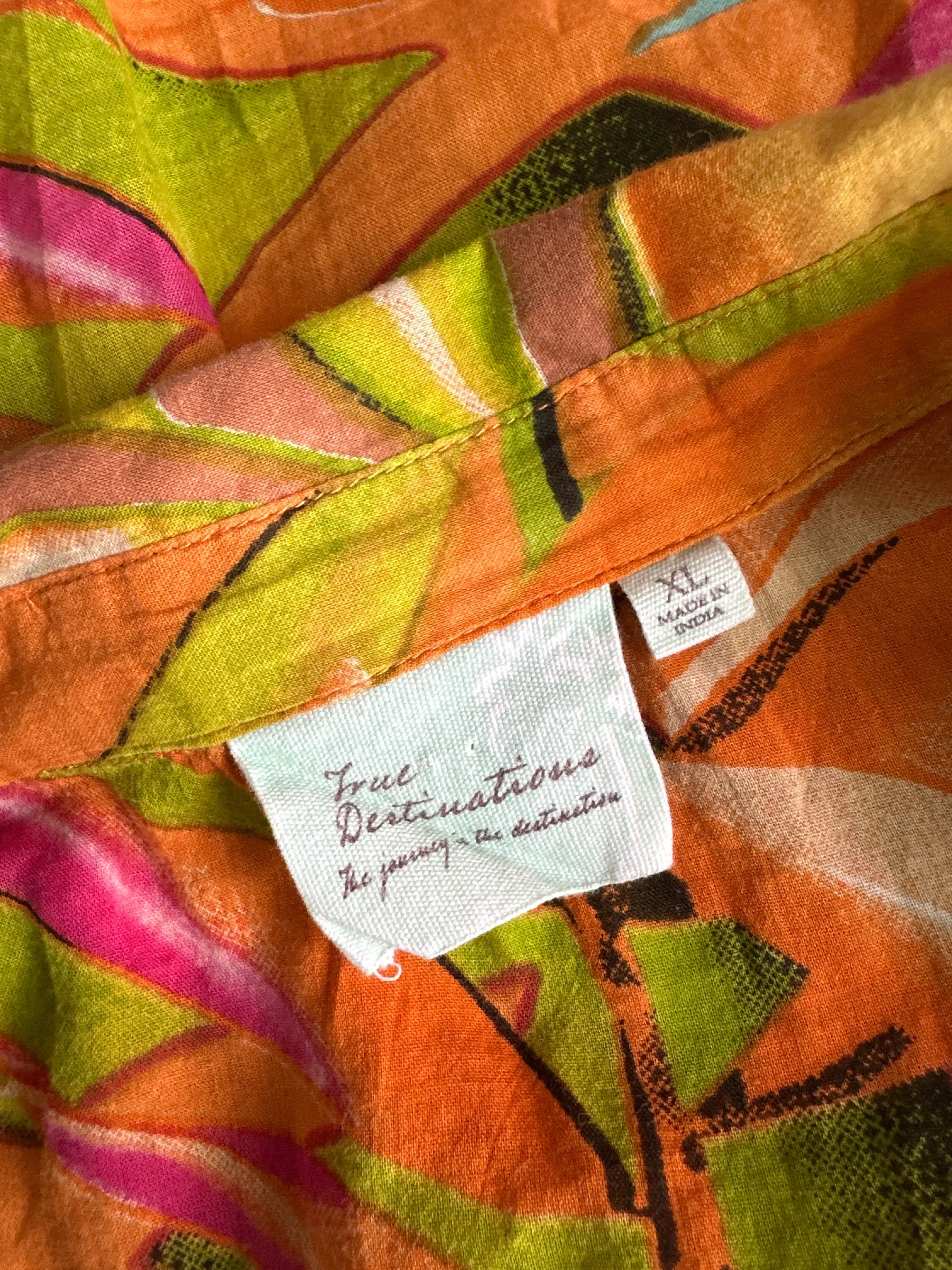 True Destinations | shirt | size 18 | long sleeve | 100% cotton