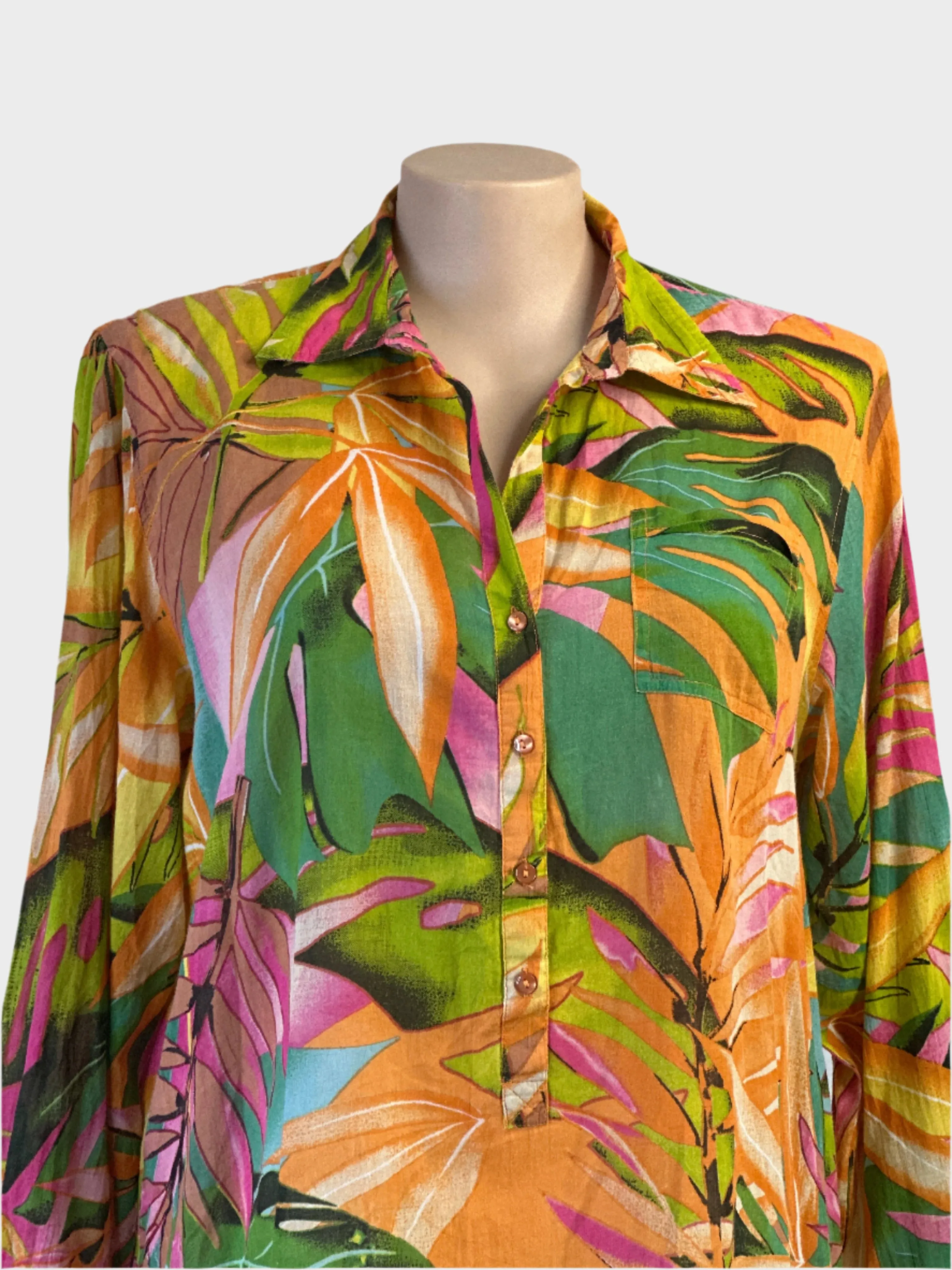 True Destinations | shirt | size 18 | long sleeve | 100% cotton