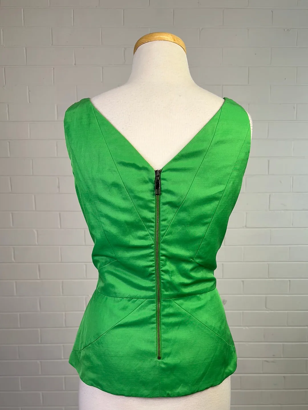 Veronika Maine | top | size 12 | sleeveless | cupro cotton linen blend