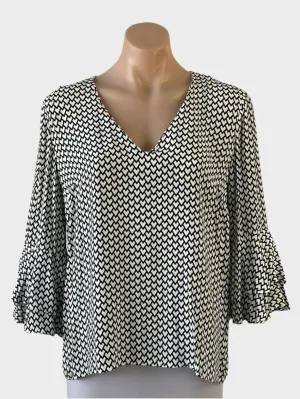 ZARA | top | size 10 | three quarter sleeve